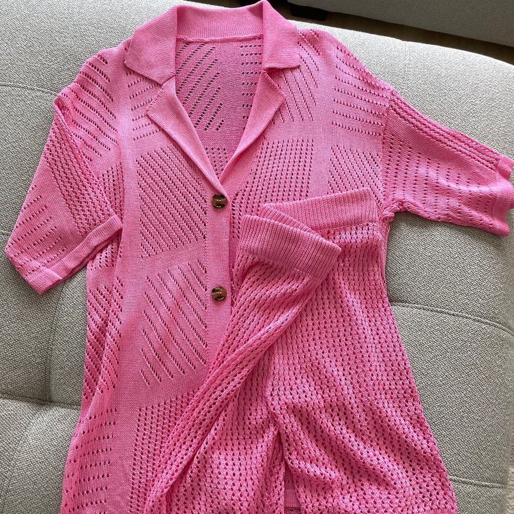 PINK  CROCHET INSPIRED SET